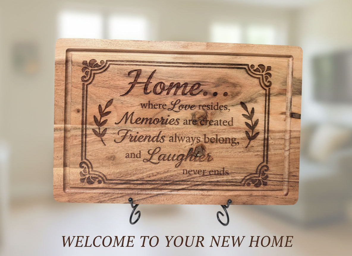 Home Where Love Resides – Realtor Closing Gift Cutting Board