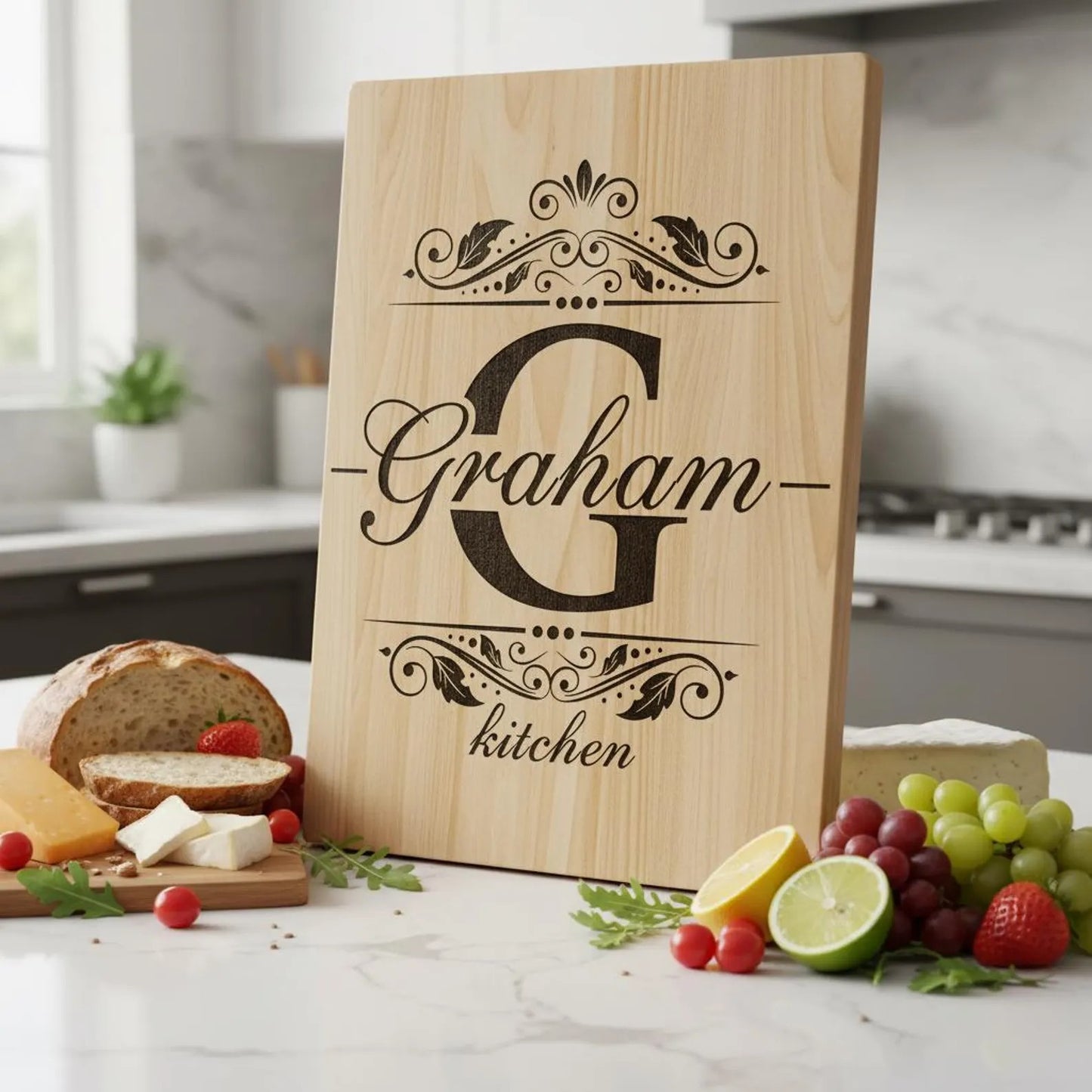 Make It Yours — Custom Monogram Family Name Cutting Board