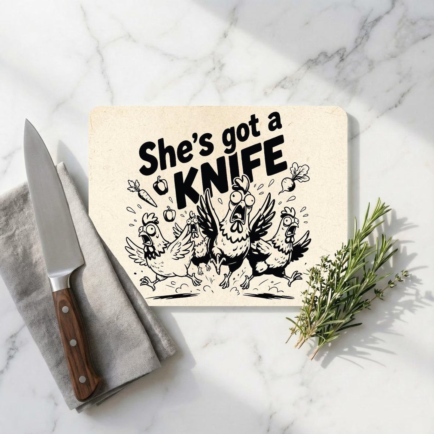 She's Got a Knife Cutting Board