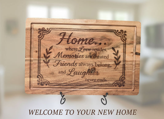 Home Where Love Resides – Realtor Closing Gift Cutting Board