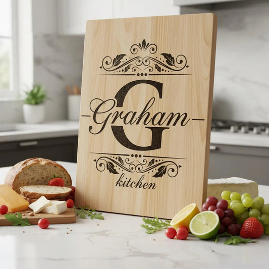 Make It Yours — Custom Monogram Family Name Cutting Board
