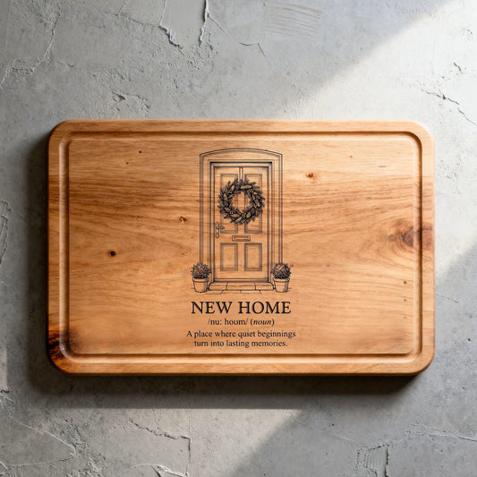 New Home Wreath Door Cutting Board – Realtor Closing Gift